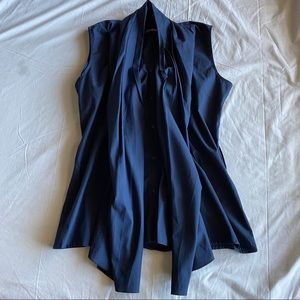 Sorbet Blue Layered Button down Top sz Medium